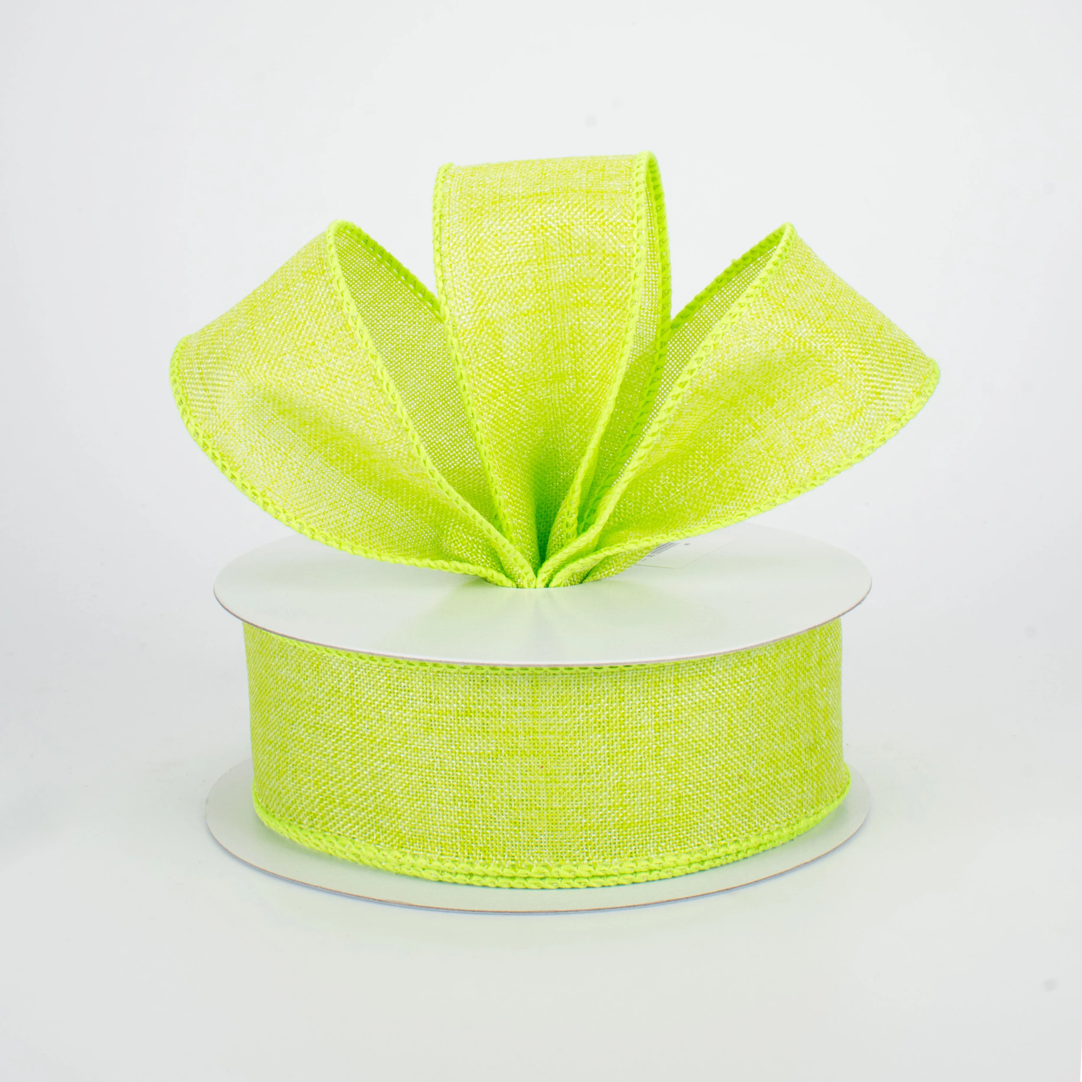 1.5" Shiny Canvas Ribbon: Lime Green (10 Yards)