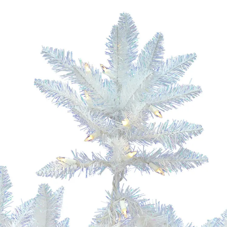 3.5' Sparkle White Spruce Artificial Christmas Tree with 150 Warm White LED Lights
