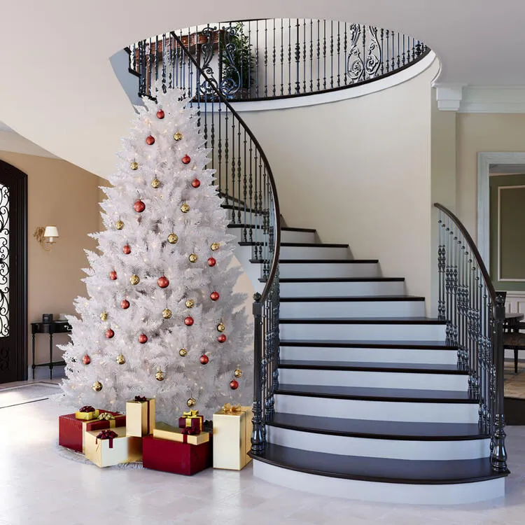 3.5' Sparkle White Spruce Artificial Christmas Tree with 150 Warm White LED Lights