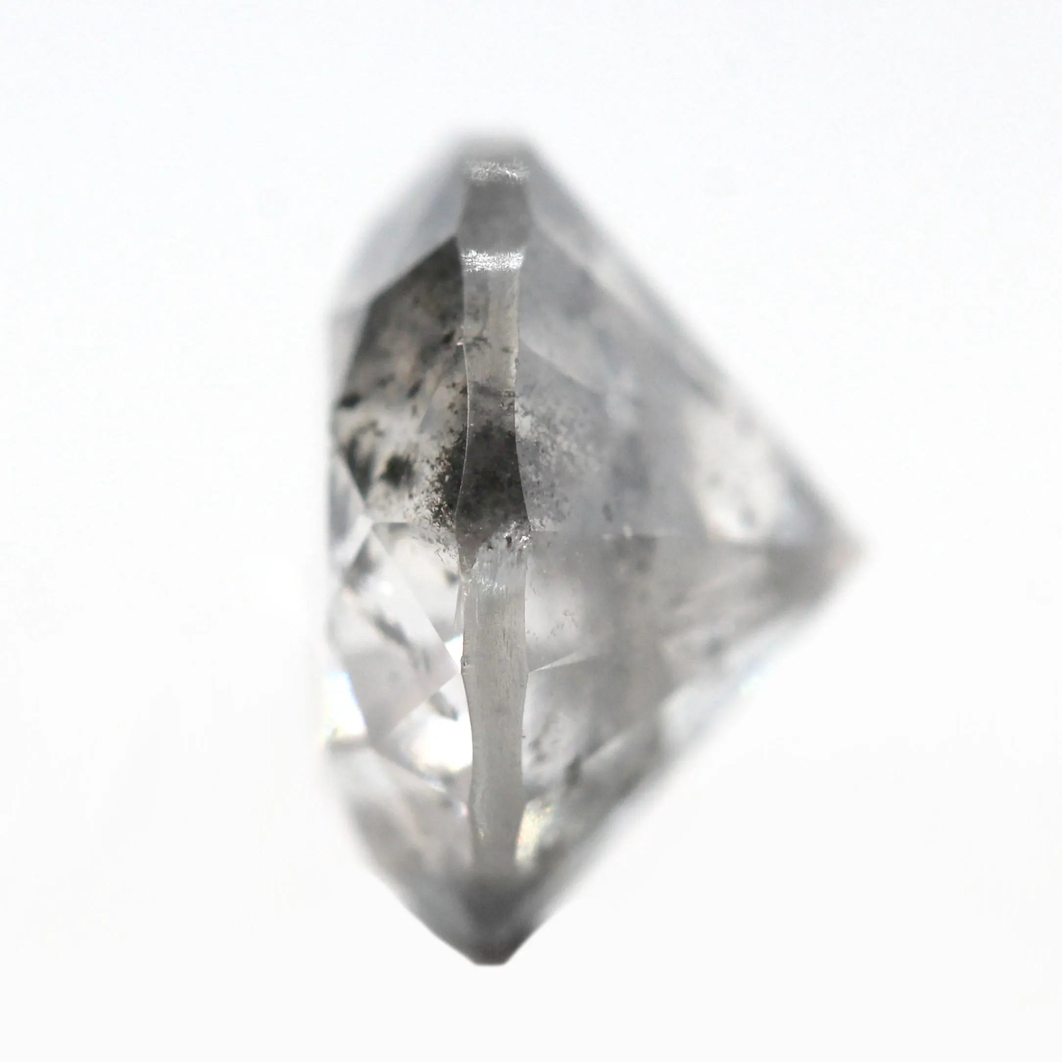 3.54 Carat Round Celestial Stormy Gray Salt and Pepper Diamond for Custom Work - Inventory Code SGR354