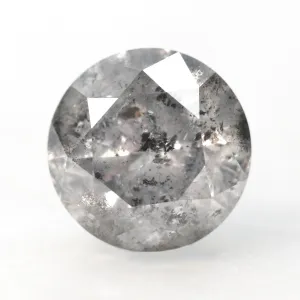 3.54 Carat Round Celestial Stormy Gray Salt and Pepper Diamond for Custom Work - Inventory Code SGR354