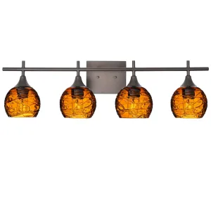 763 Spun: 4 Light Wall Vanity