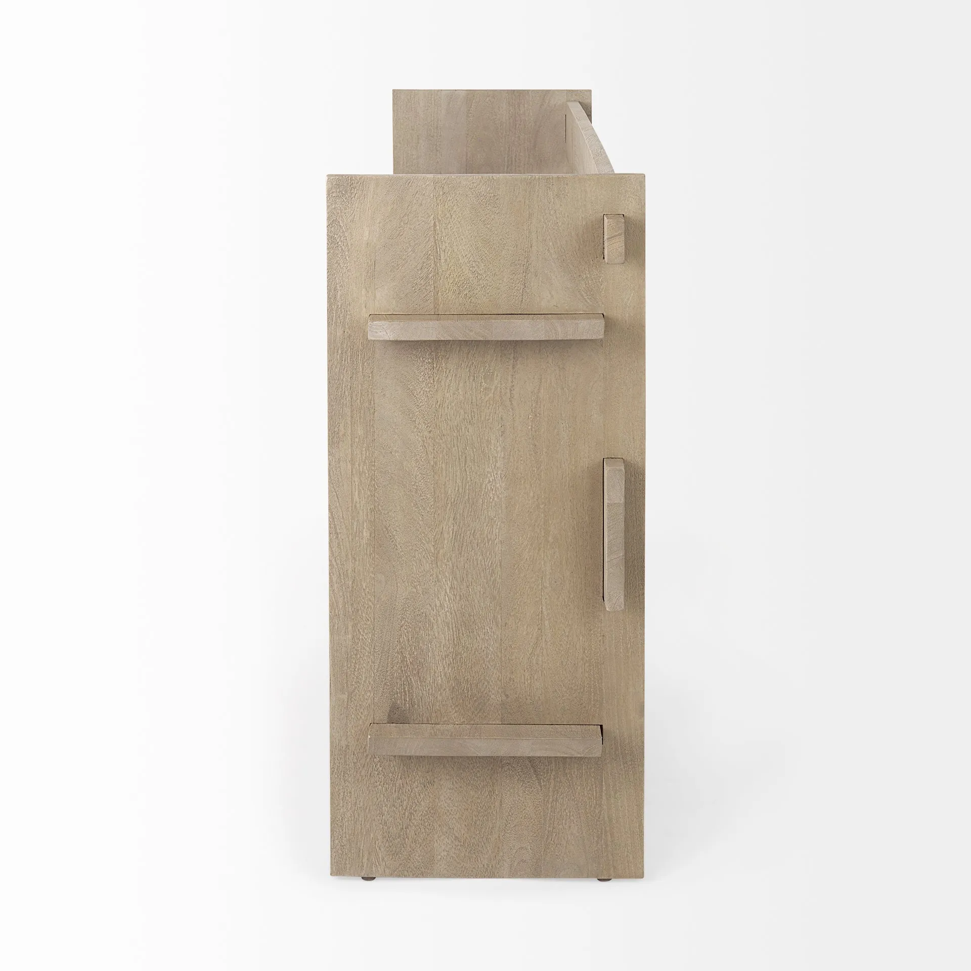 Aida Console Table - Unique Mango Wood Design with Stylish Shelves for Modern Living Spaces