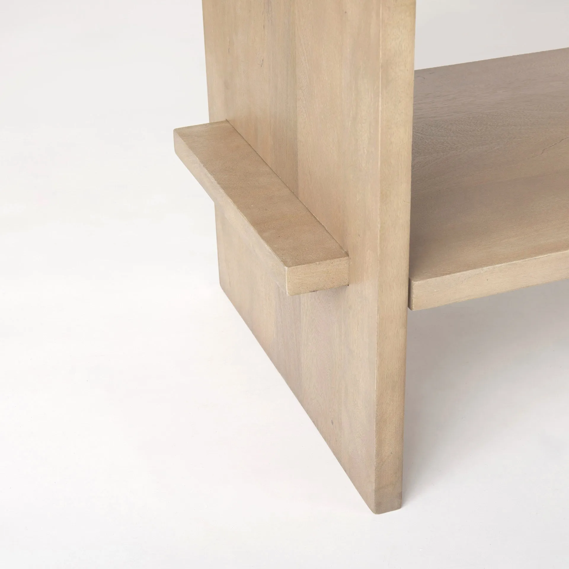 Aida Console Table - Unique Mango Wood Design with Stylish Shelves for Modern Living Spaces