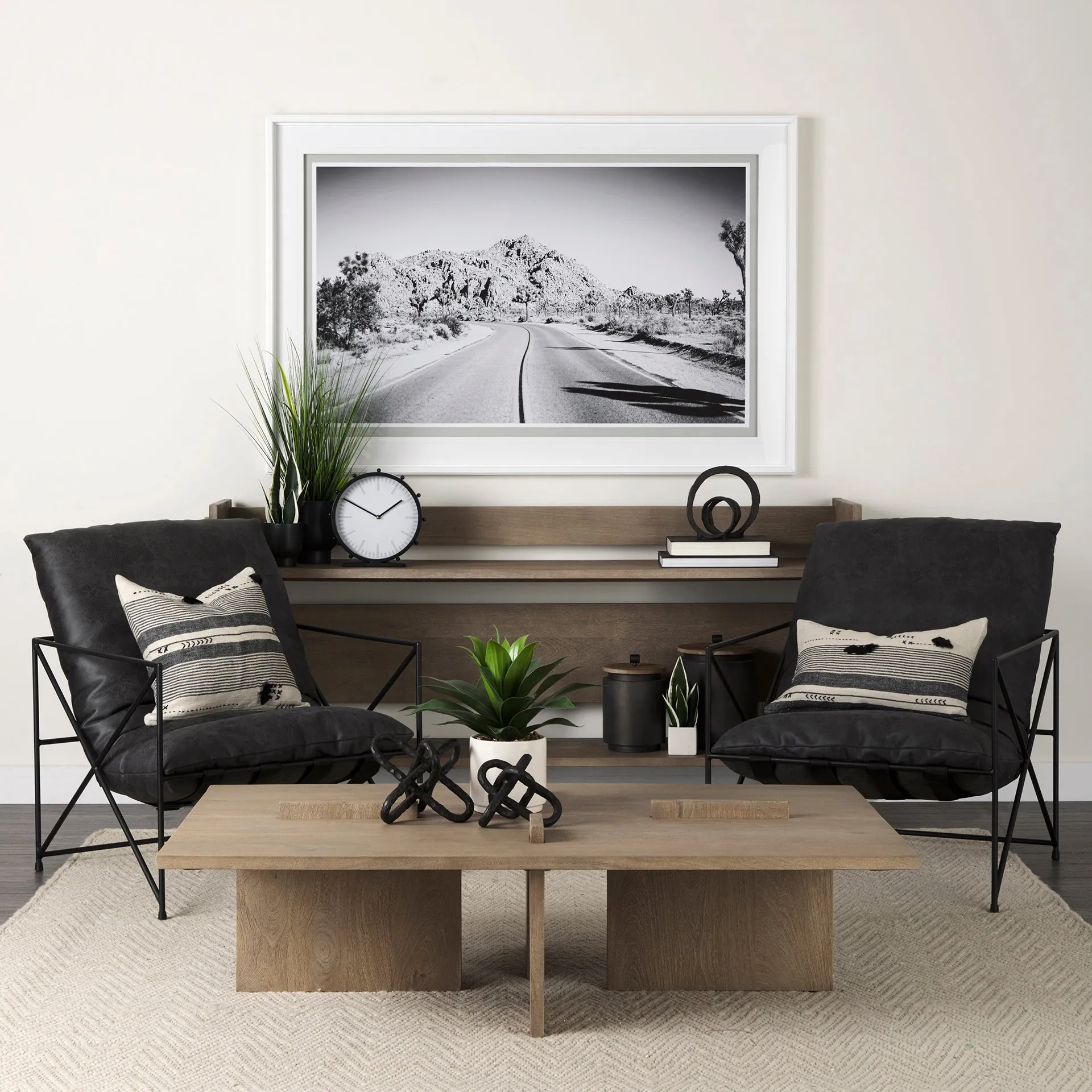 Aida Console Table - Unique Mango Wood Design with Stylish Shelves for Modern Living Spaces