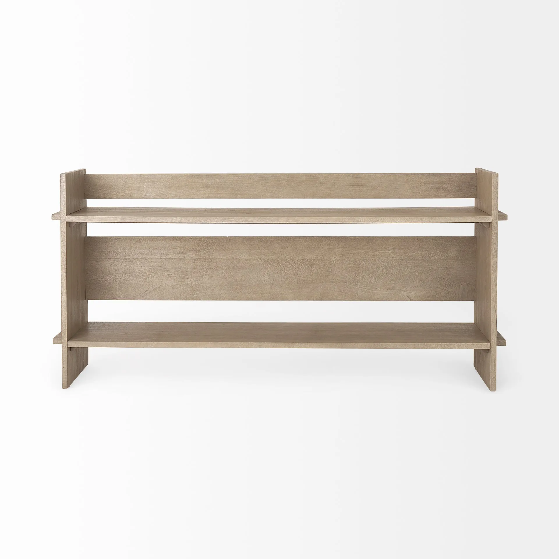 Aida Console Table - Unique Mango Wood Design with Stylish Shelves for Modern Living Spaces