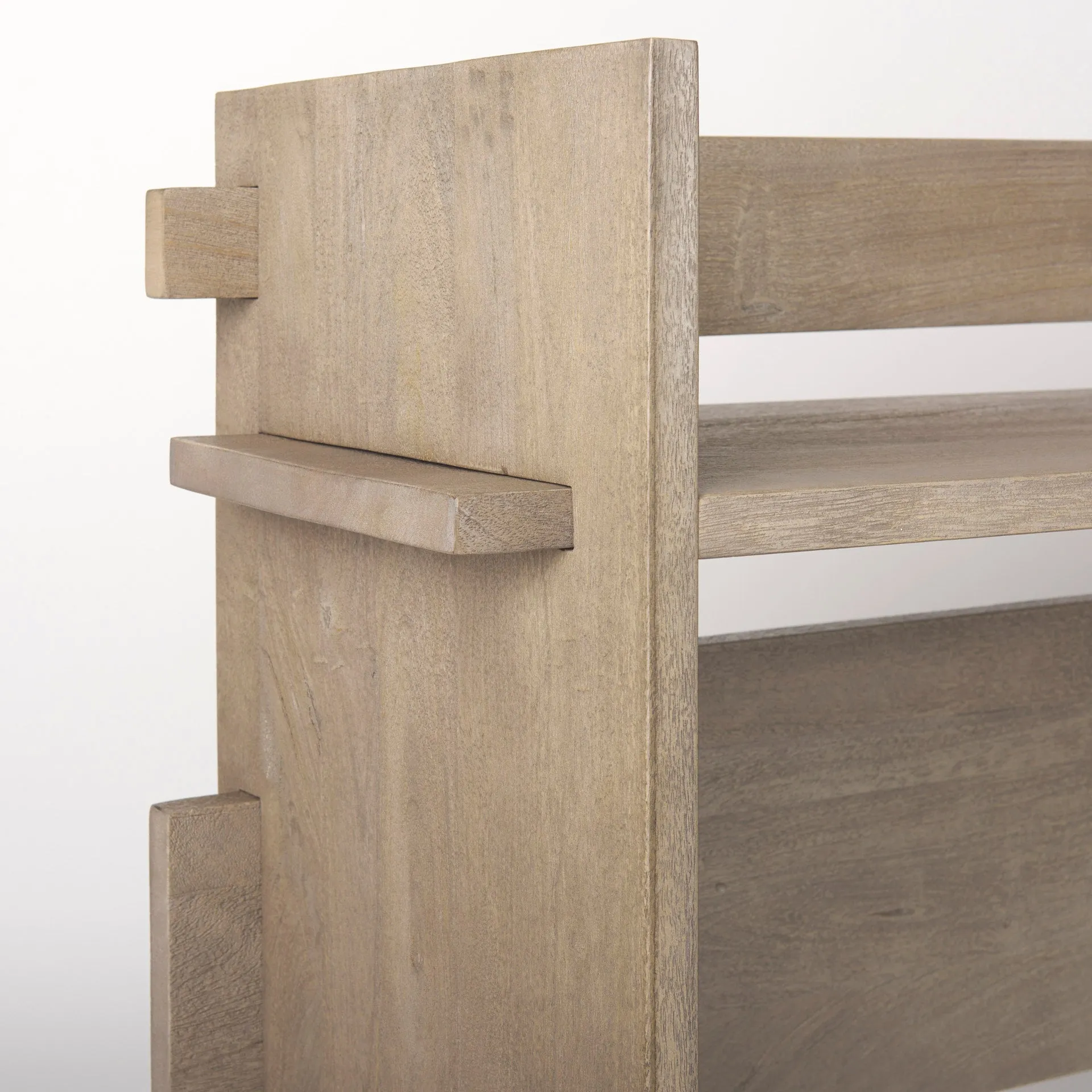 Aida Console Table - Unique Mango Wood Design with Stylish Shelves for Modern Living Spaces