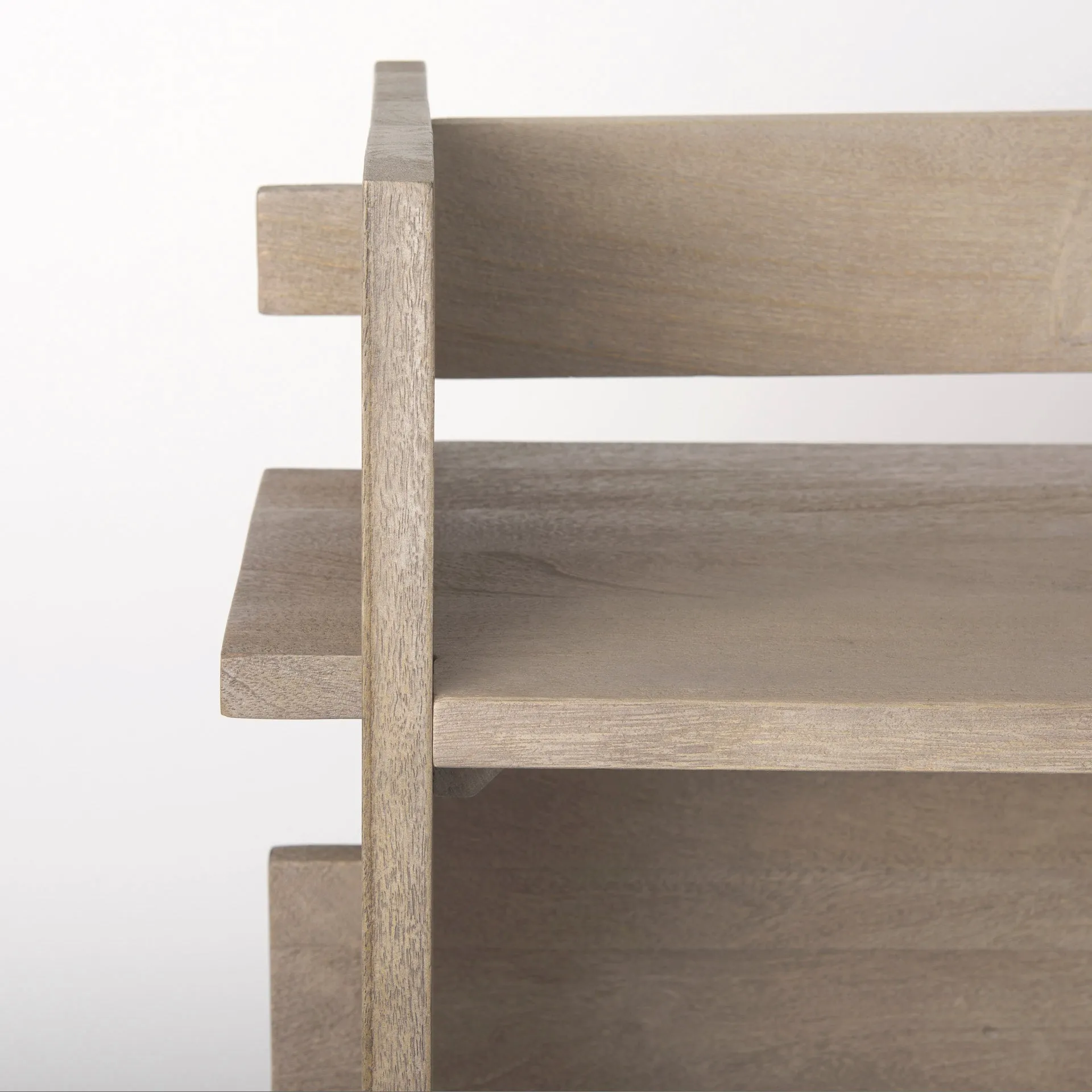 Aida Console Table - Unique Mango Wood Design with Stylish Shelves for Modern Living Spaces