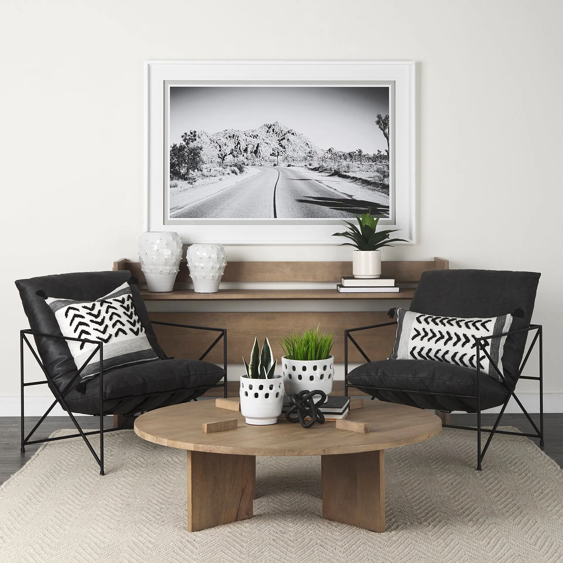 Aida Console Table - Unique Mango Wood Design with Stylish Shelves for Modern Living Spaces