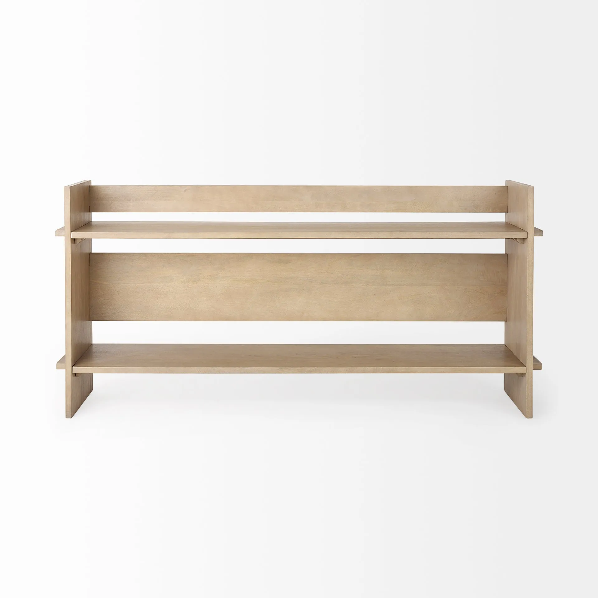 Aida Console Table - Unique Mango Wood Design with Stylish Shelves for Modern Living Spaces