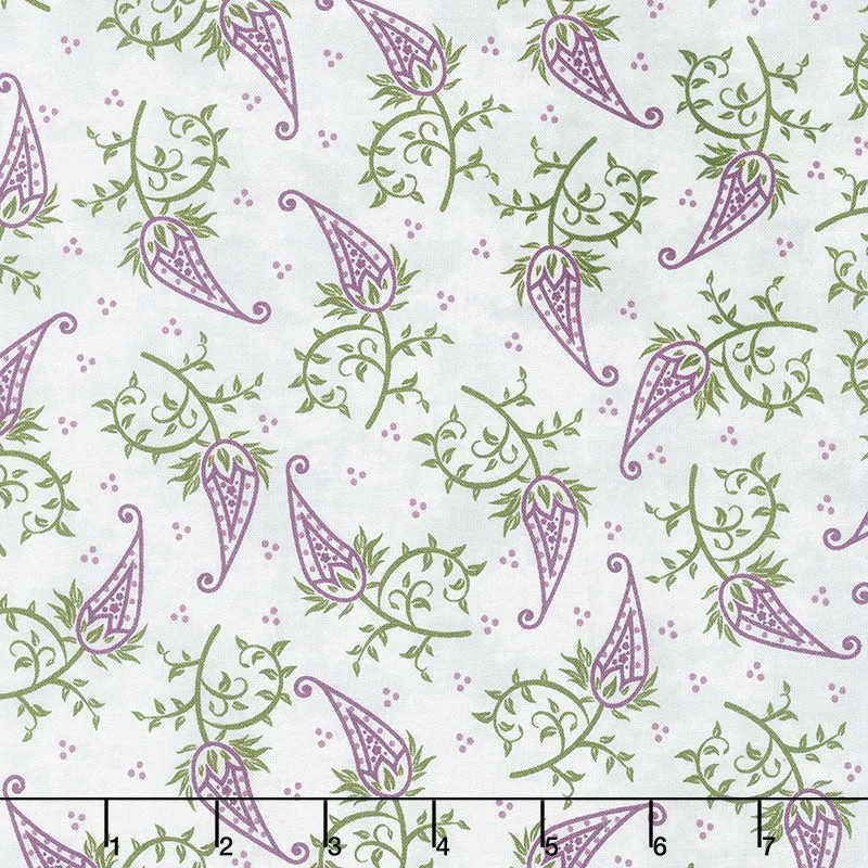 Amour - Single Paisley Gray Yardage