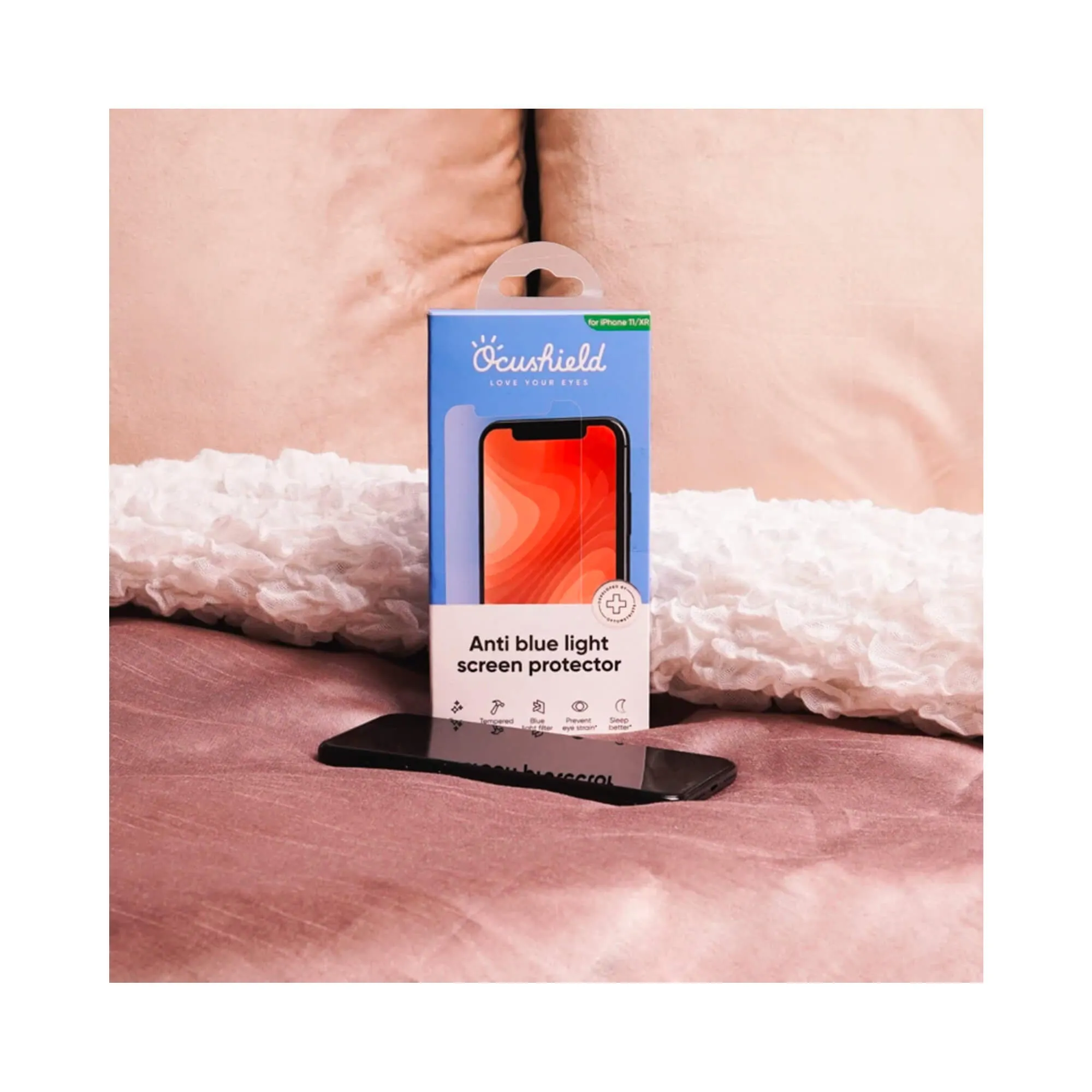 Anti blue light screen protector for iPhone