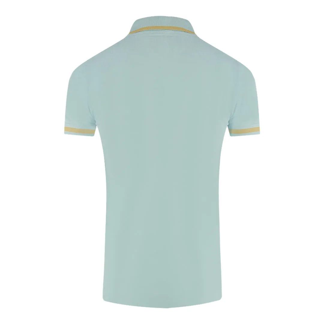 Aquascutum Tipped Aldis Light Blue Polo Shirt