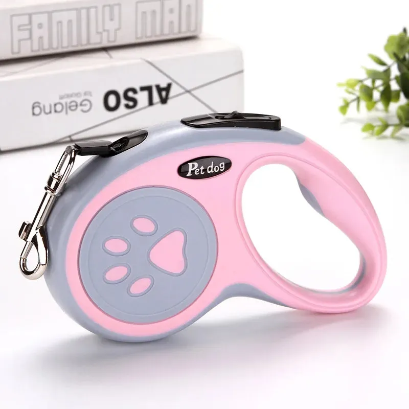 Automatic Retractable Dog Leash – 3m/5m Durable Nylon Lead for Small Dogs