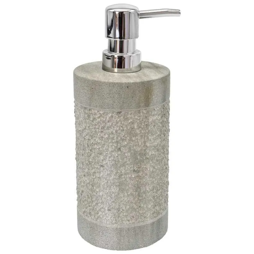 Bathroom Soap Dispenser Stone Light Grey – Modern and Elegant Bathroom Accessory