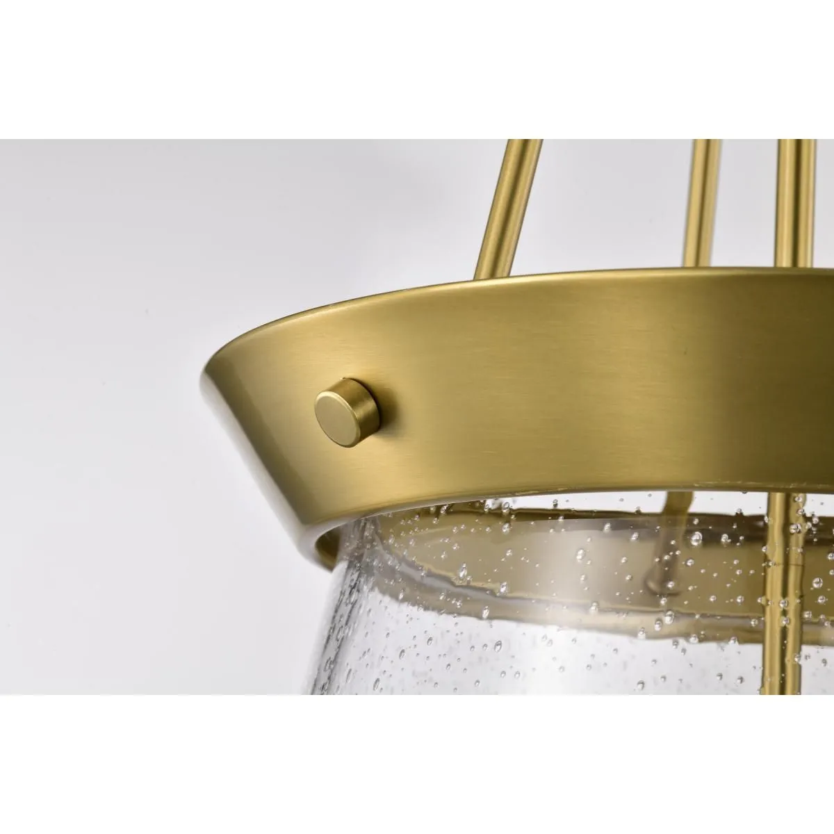 Boliver 14 in. 3 lights Pendant Light Vintage Brass Finish