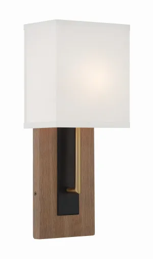 Brent 1 Light Matte Black   Vibrant Gold Sconce - C193-BRE-A3633-MK-VG