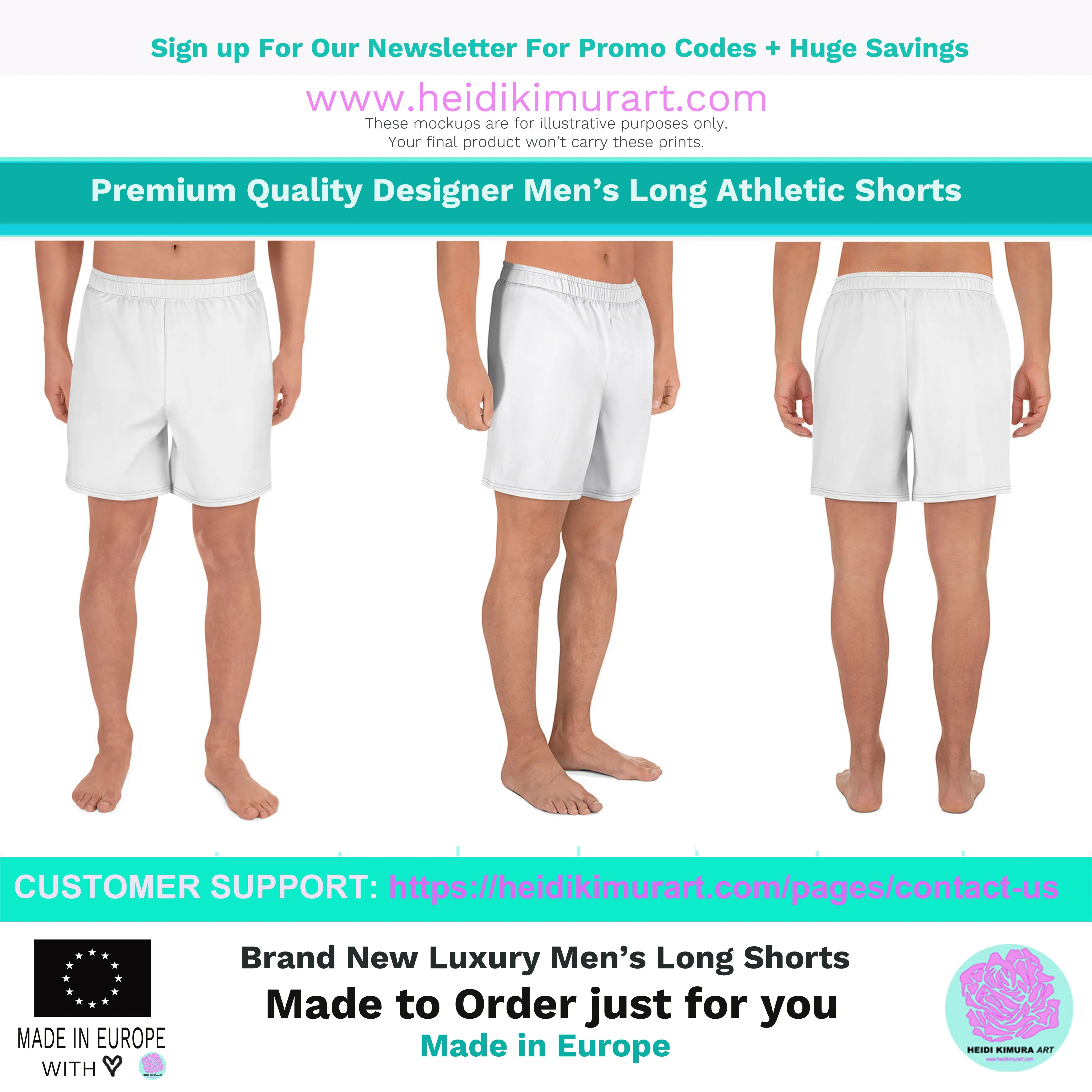 Bright Yellow Men's Shorts, Yellow Solid Color Premium Athletic Long Running Basketball Style Shorts For Men- Made in Europe