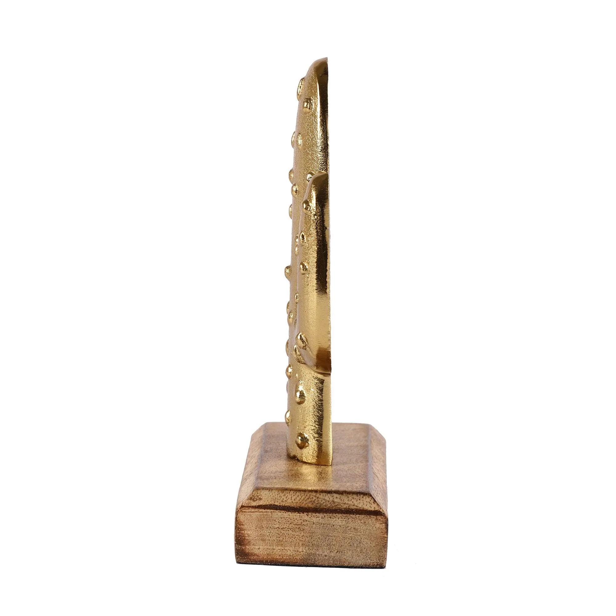 Cactus Decor Showpiece - Gold