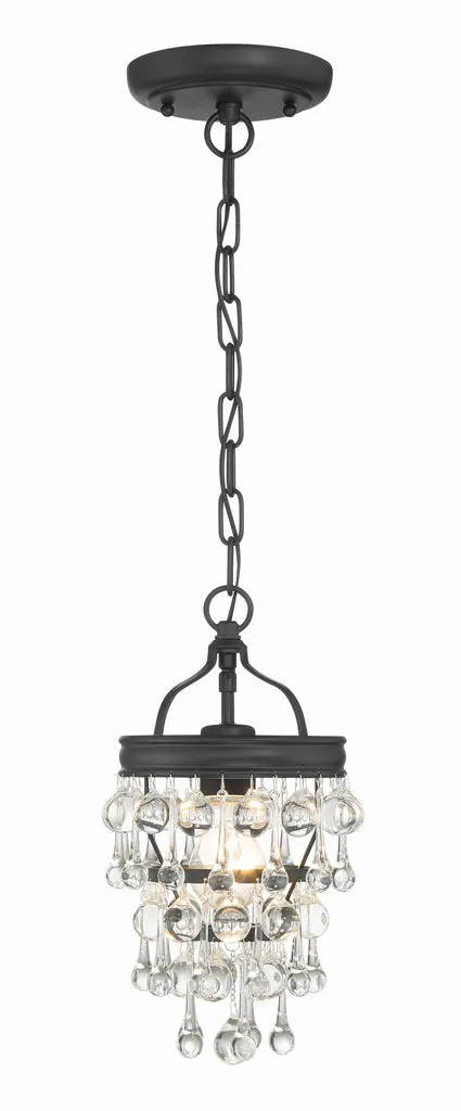 Calypso 1 Light Matte Black Mini Pendant