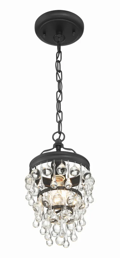 Calypso 1 Light Matte Black Mini Pendant