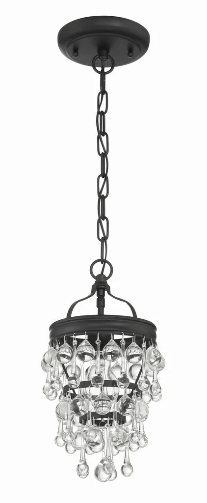 Calypso 1 Light Matte Black Mini Pendant