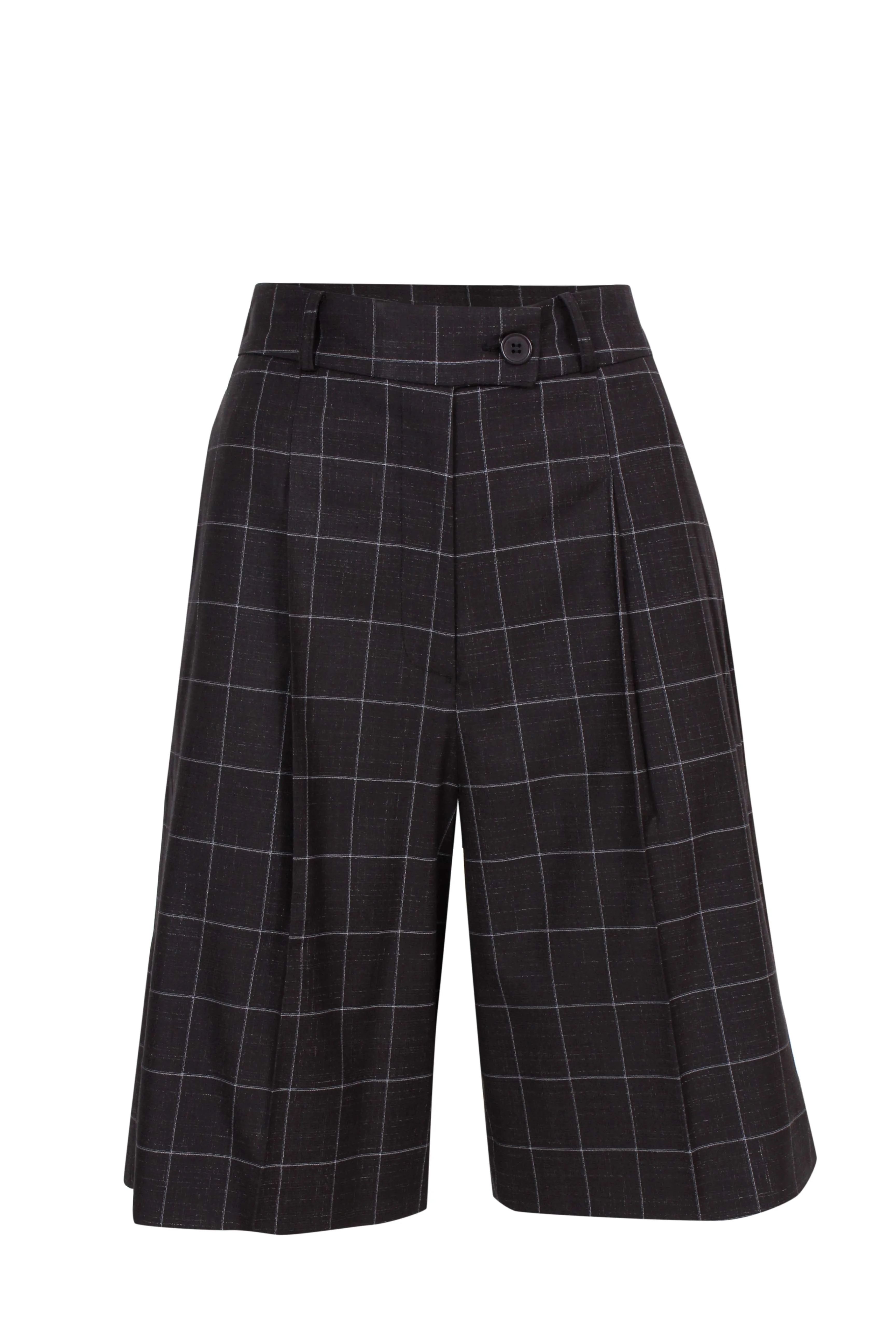 Charcoal Checks Bermuda Shorts