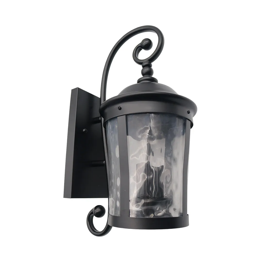 CL-H20-MB - Capital Medium Upgrade Matte Black Coach Light w/Clear Water Glass
