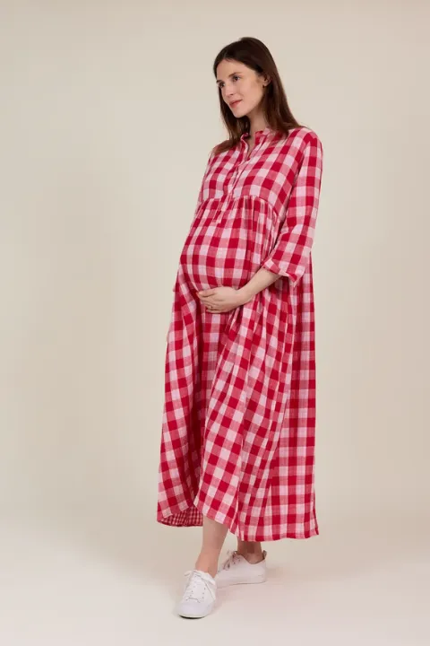 Cleo Dress - Red check