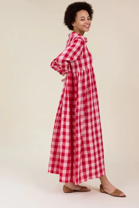 Cleo Dress - Red check