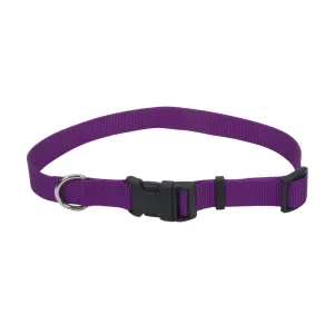 Coastal Adjustable Nylon Collar with Tuff Buckle Large Purple
