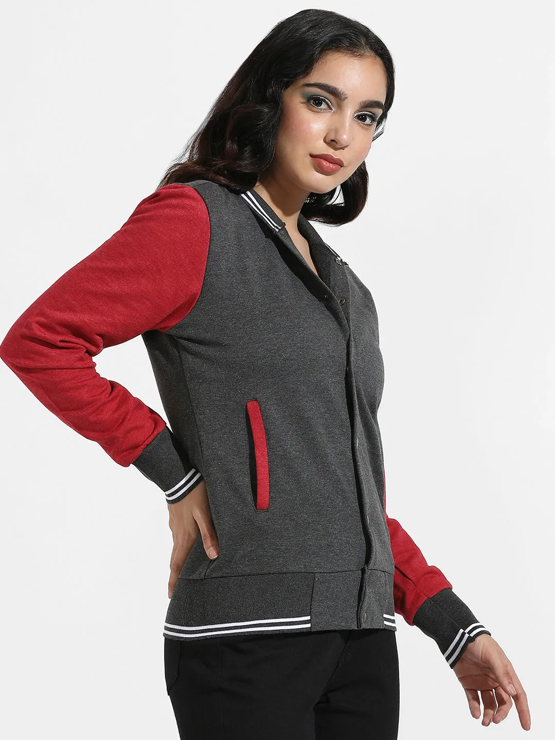 Colourblock Jacket With Insert Pockets