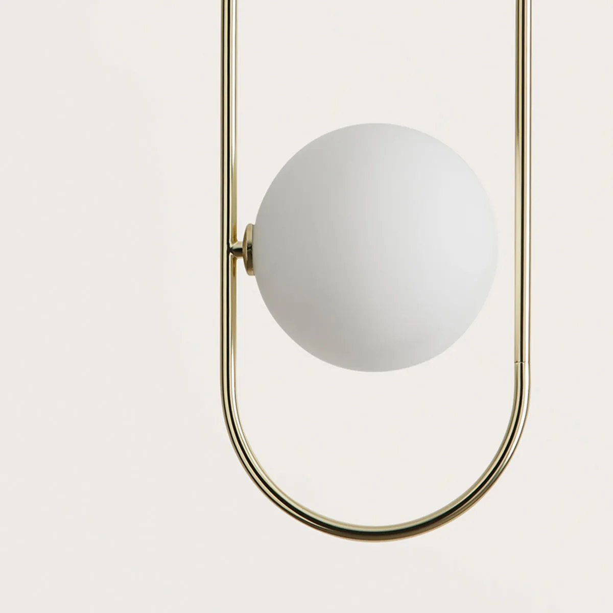 Contemporary Brass Oval Ceiling Pendant