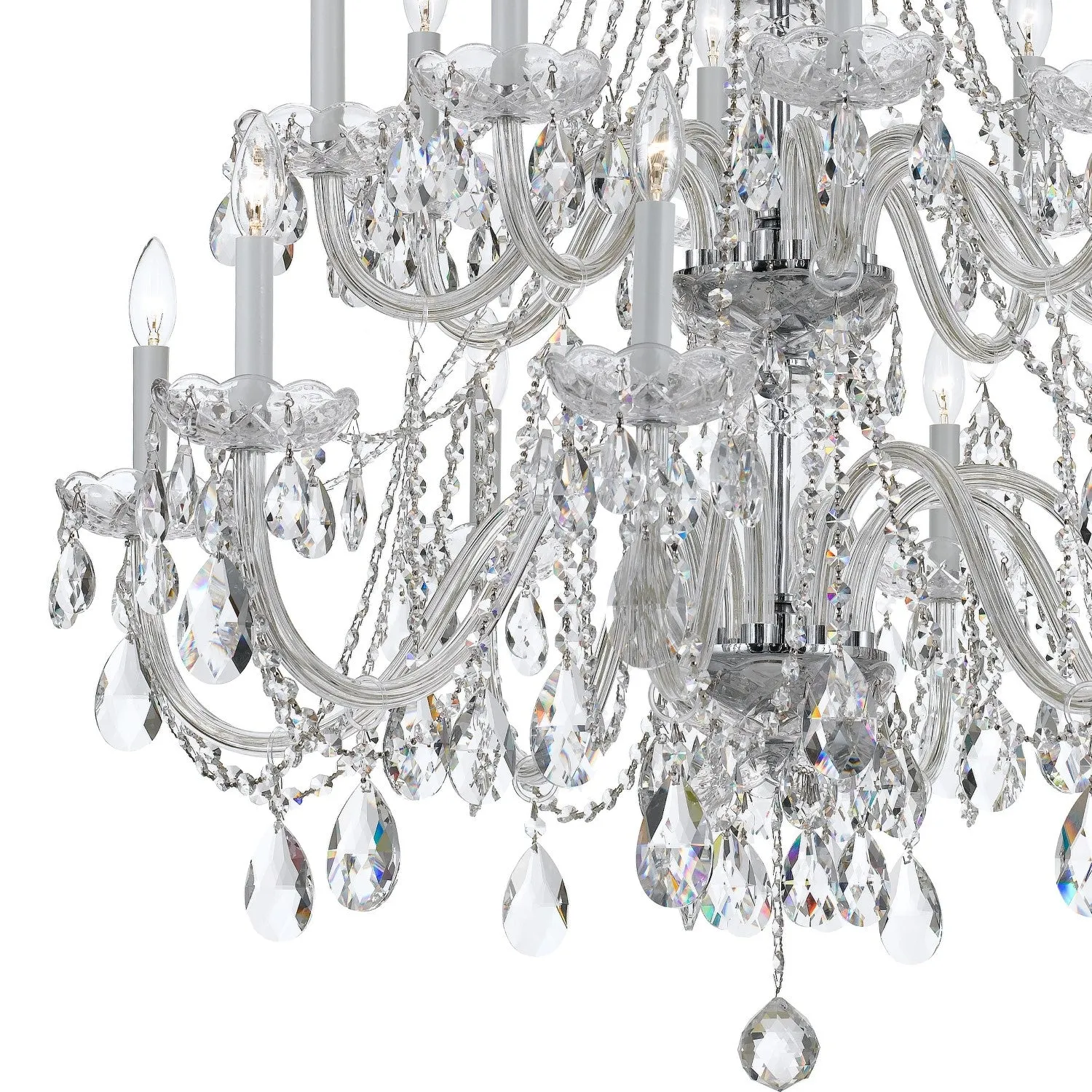 Crystorama 1139-CL-SAQ Traditional Crystal 16 Light Spectra Crystal Chandelier