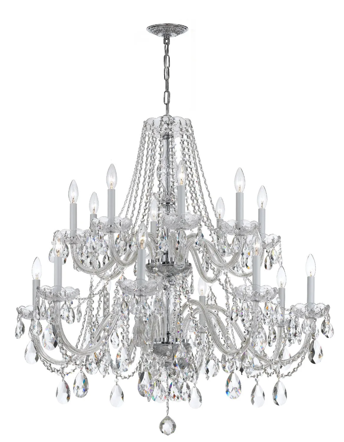 Crystorama 1139-CL-SAQ Traditional Crystal 16 Light Spectra Crystal Chandelier