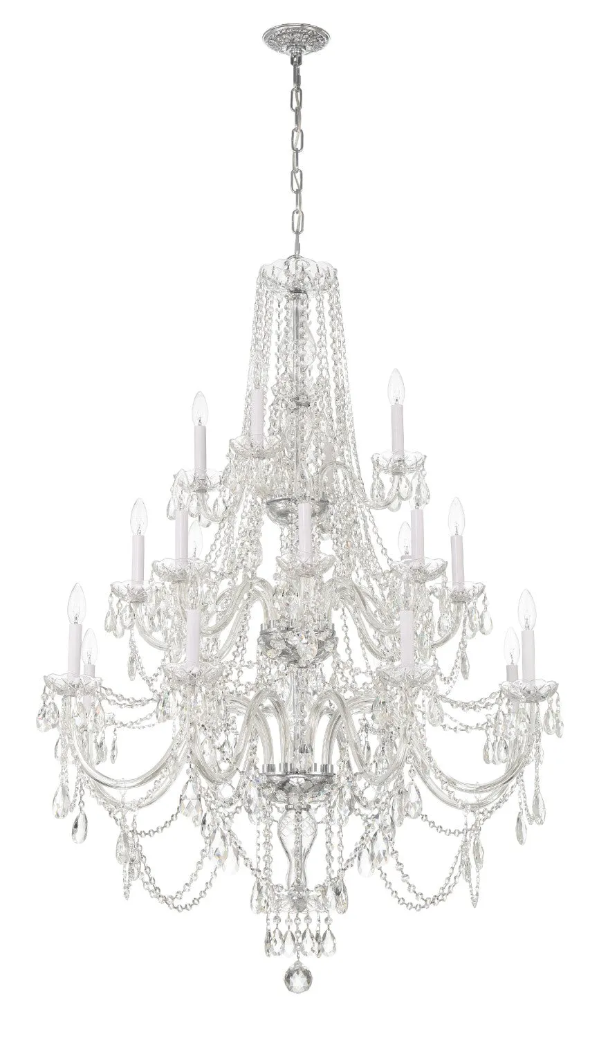 Crystorama 1157-CL-MWP Traditional Crystal 20 Light Chandelier