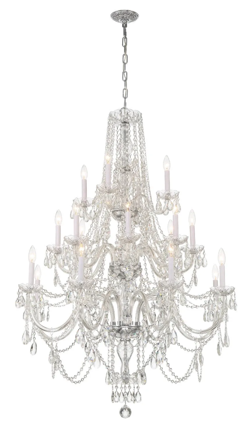 Crystorama 1157-CL-MWP Traditional Crystal 20 Light Chandelier