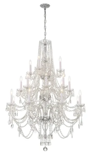 Crystorama 1157-CL-MWP Traditional Crystal 20 Light Chandelier