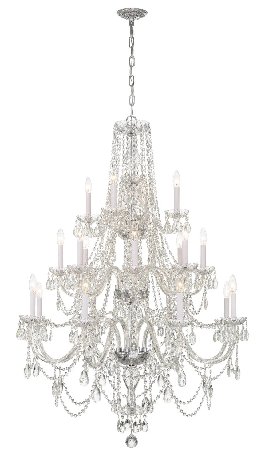 Crystorama 1157-CL-MWP Traditional Crystal 20 Light Chandelier