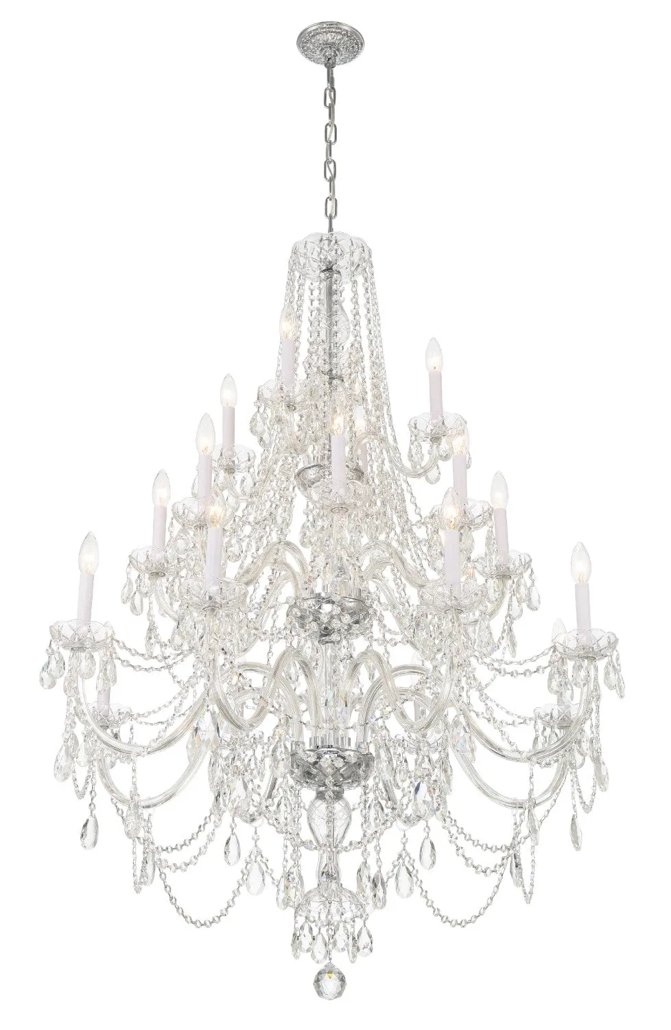 Crystorama 1157-CL-MWP Traditional Crystal 20 Light Chandelier