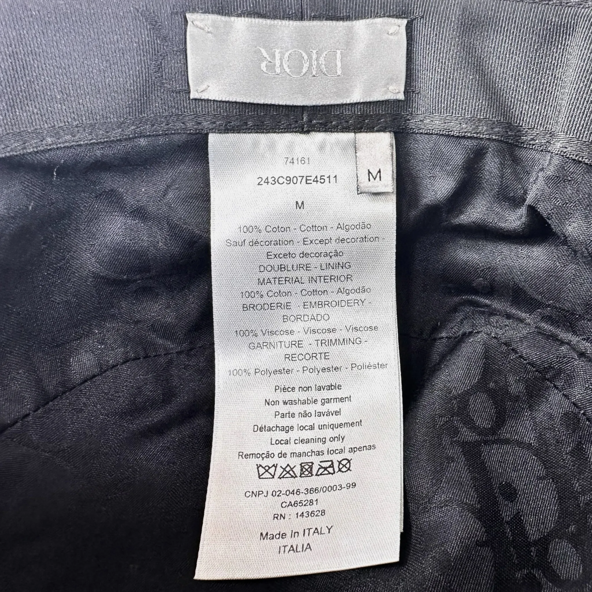 Dior Couture Bucket Hat Black Pre-Owned