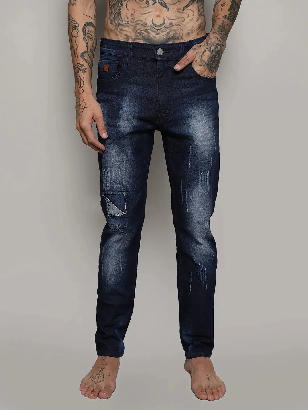 Distressed Denim Jeans