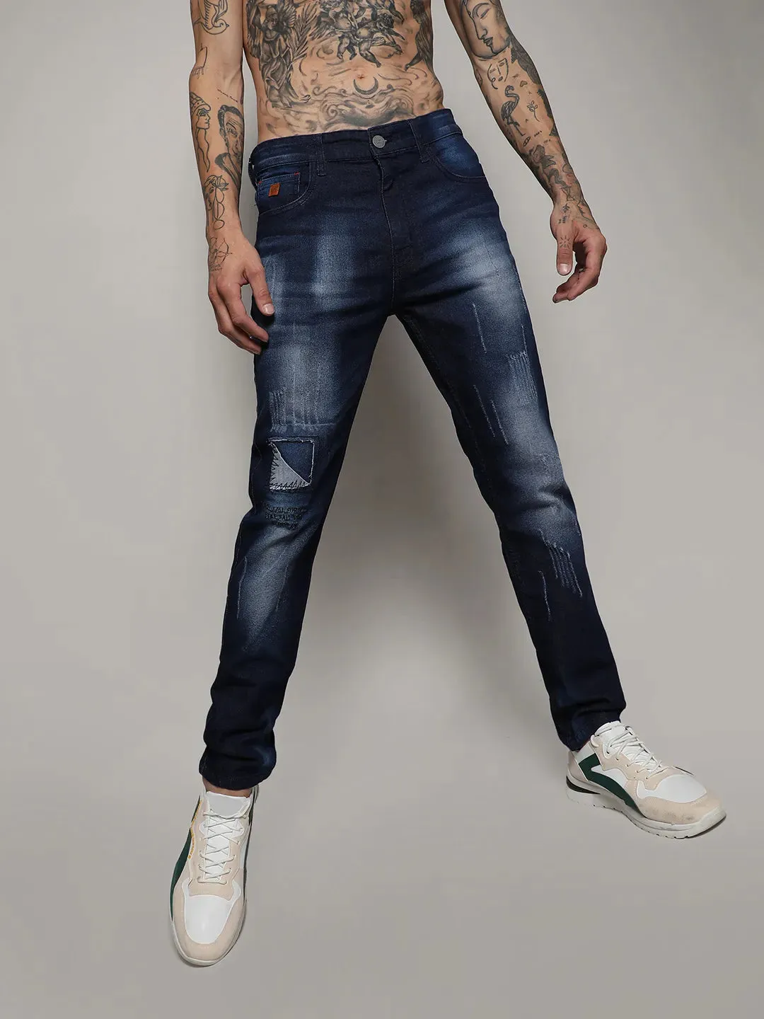 Distressed Denim Jeans