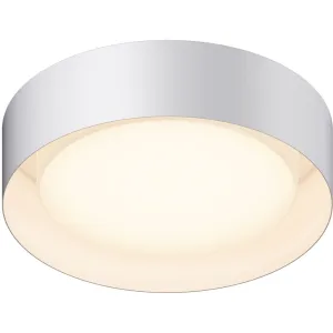 Echo 13 in. LED Flush Mount Light White Finish