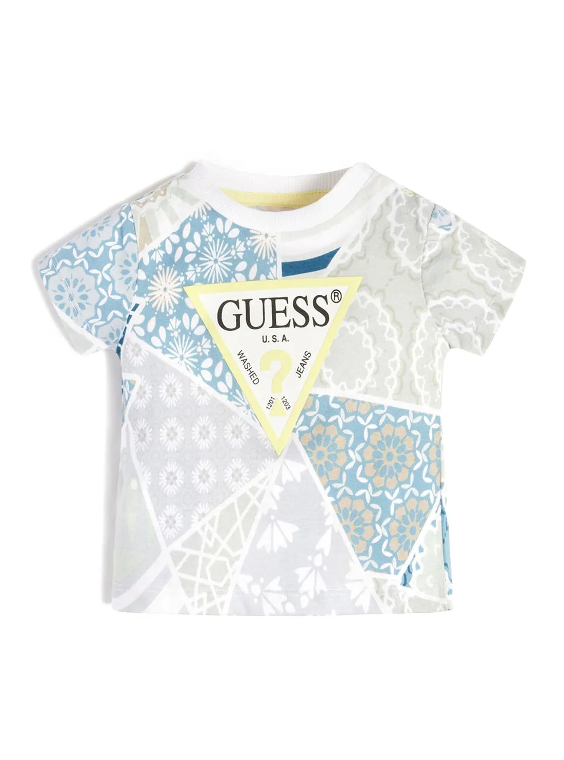 Eco Light Blue Patchwork T-Shirt (2-7)