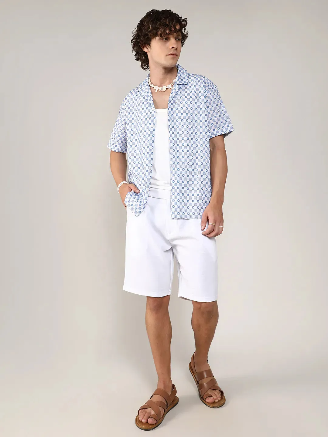 Embroidered Checkered Shirt