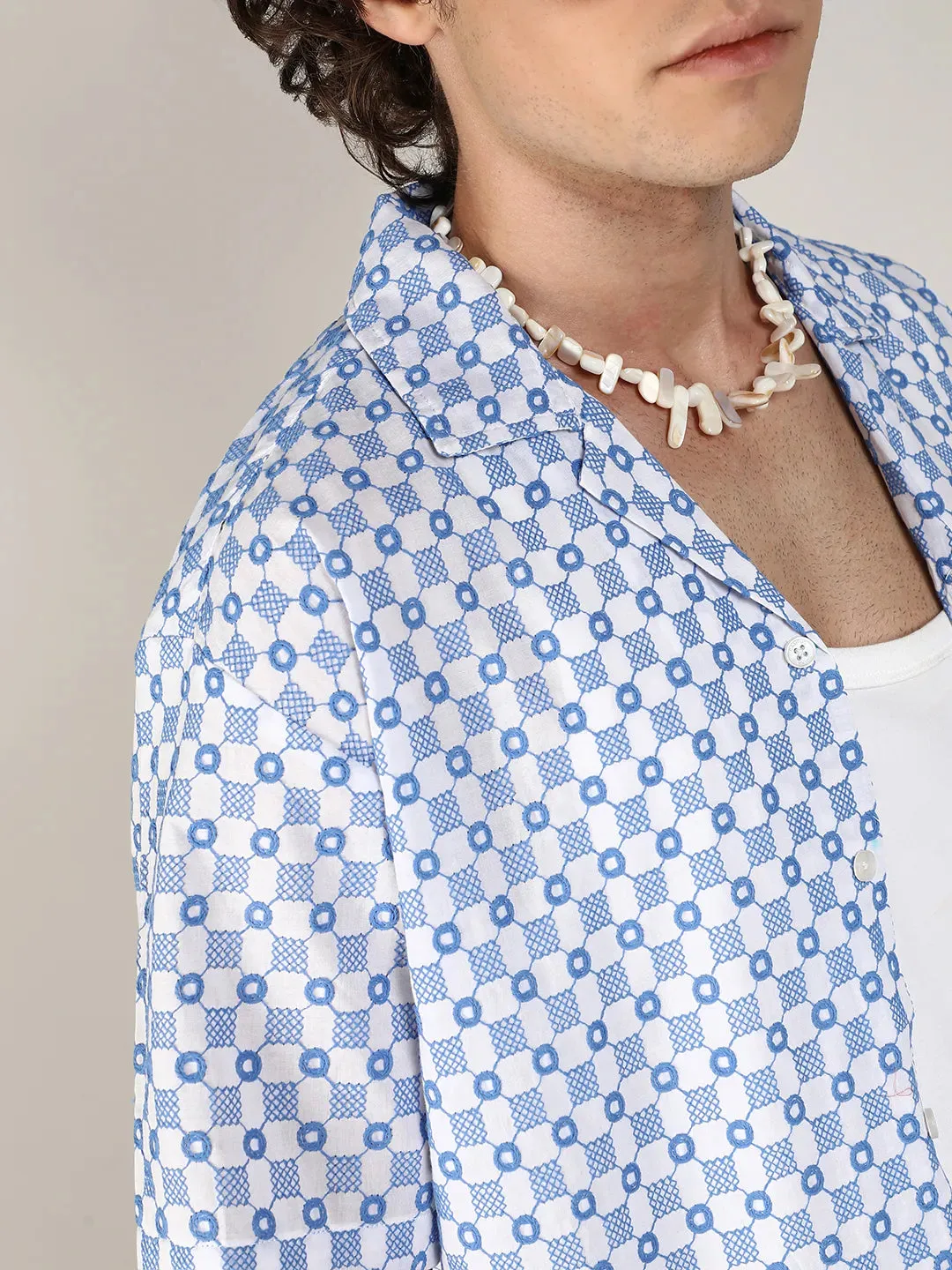Embroidered Checkered Shirt