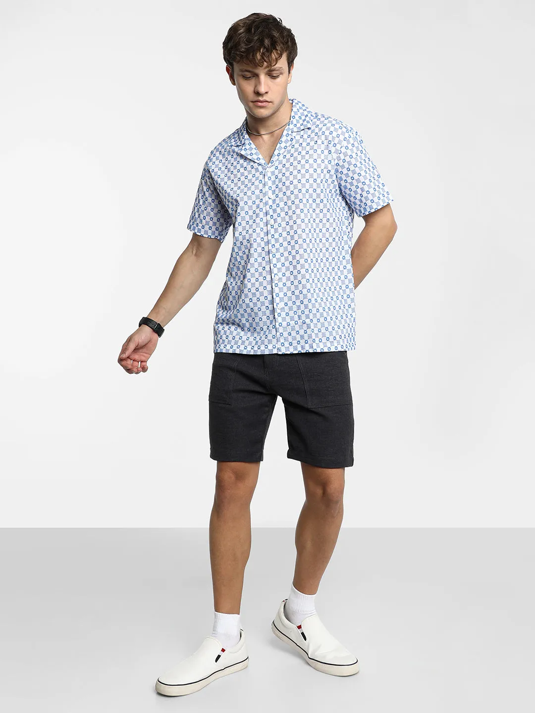 Embroidered Checkered Shirt
