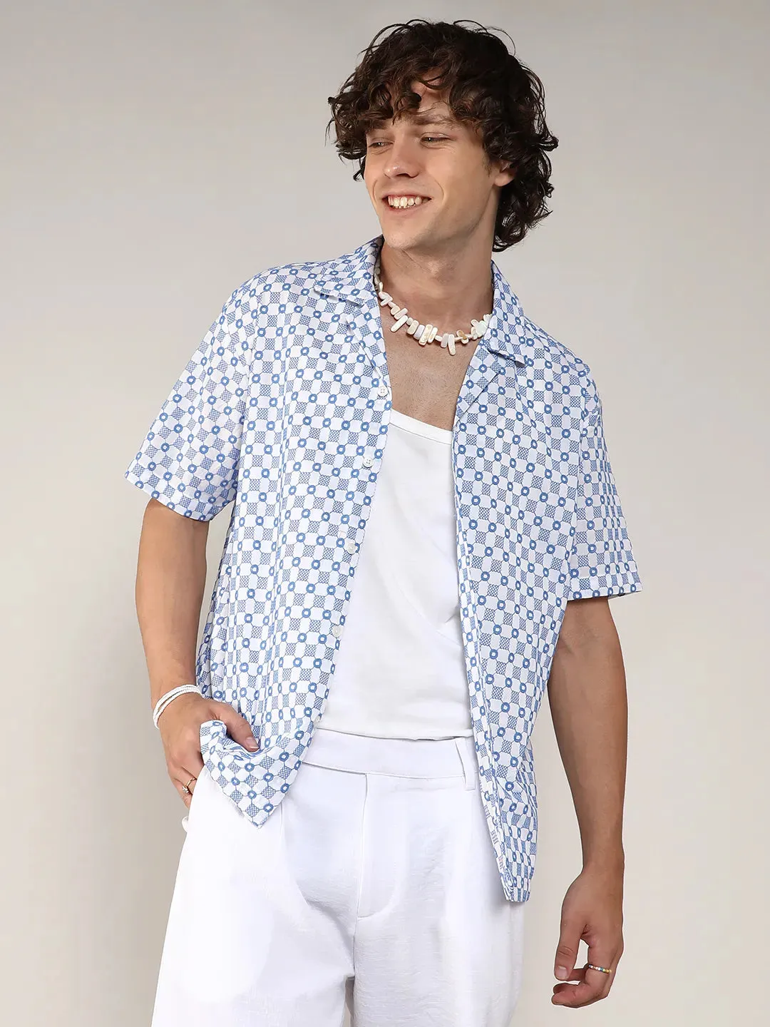 Embroidered Checkered Shirt