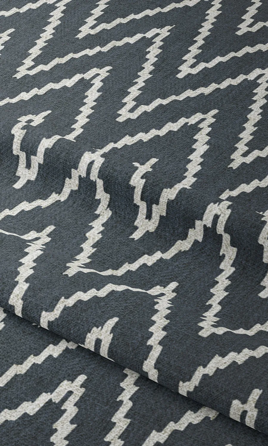 'Farben' Chevron Print Roman Shades (Petrol Blue/ White)